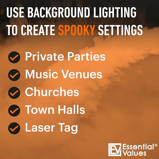 Essential Values Fog Machine Liquid - Long-Lasting Fog Juice for Smoke Machine Extreme High-Density, 32oz/Quart – Manufactured in USA – Water Based Foggers 700+ Watt Machines