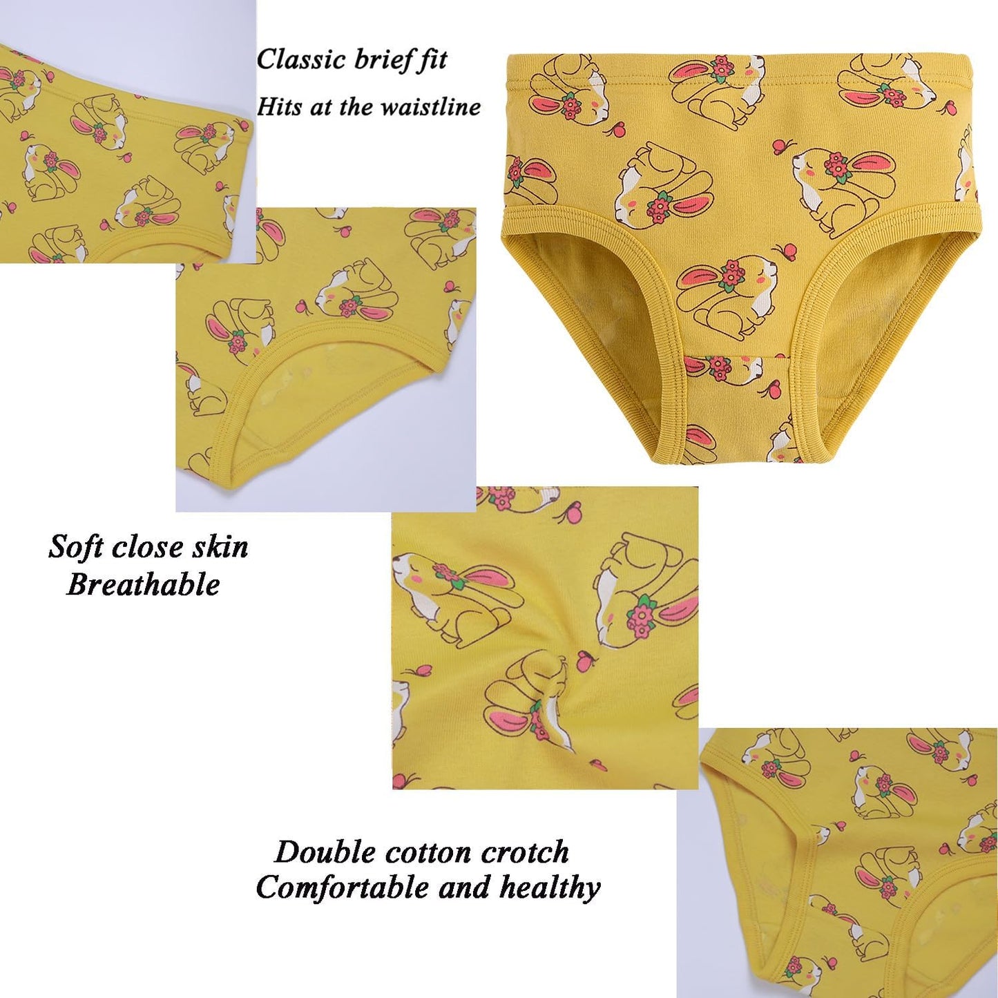 Hahan Girls Soft Panties Toddler Girls Cotton Underwear Kids Briefs