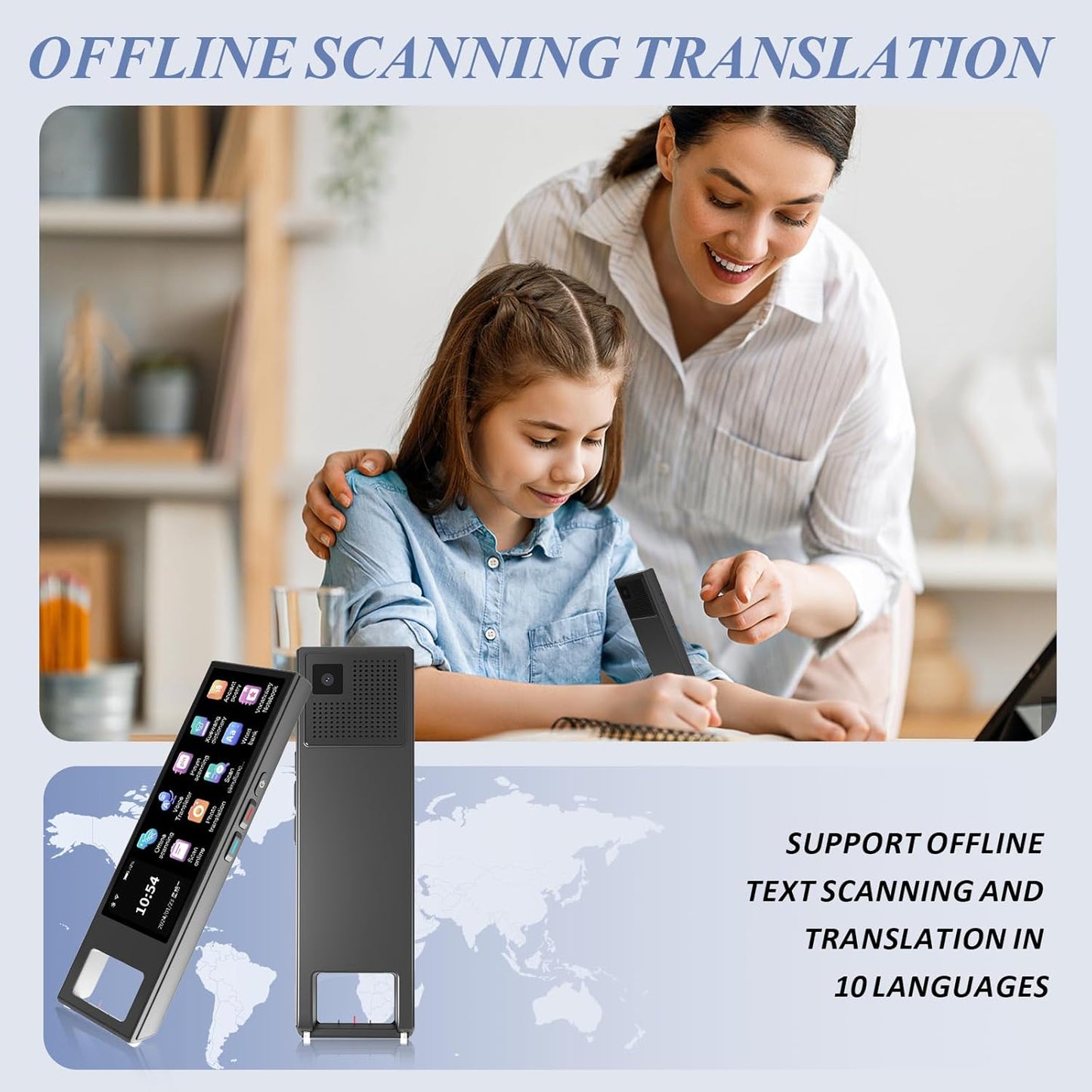 Translation Pen,Assistive Reading Pen for Dyslexia,142 Language Translator Pen,OCR Scanning Translation,Text to Speech/Online/Offline/Photo Translator,Language Learners,Travel, Business People ﻿