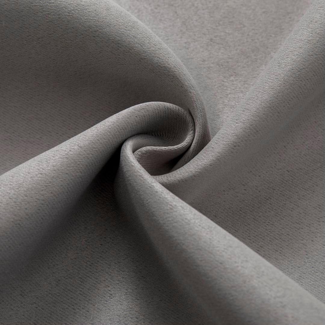Joydeco Blackout Curtains 84 Inch Length 2 Panels Set, Thermal Insulated Black Out Curtains for Bedroom, Room Darkening Drapes for Living Room Window (W37 x L84 Inch, Light Grey)