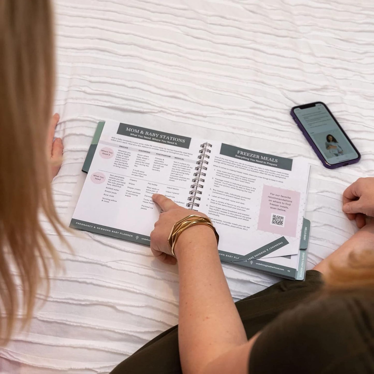 Expecting and Organized New Baby Planner – Pregnancy Organizer and Checklist Journal for First-Time Moms – 140+ Page Hardcover Keepsake by Undefining Motherhood