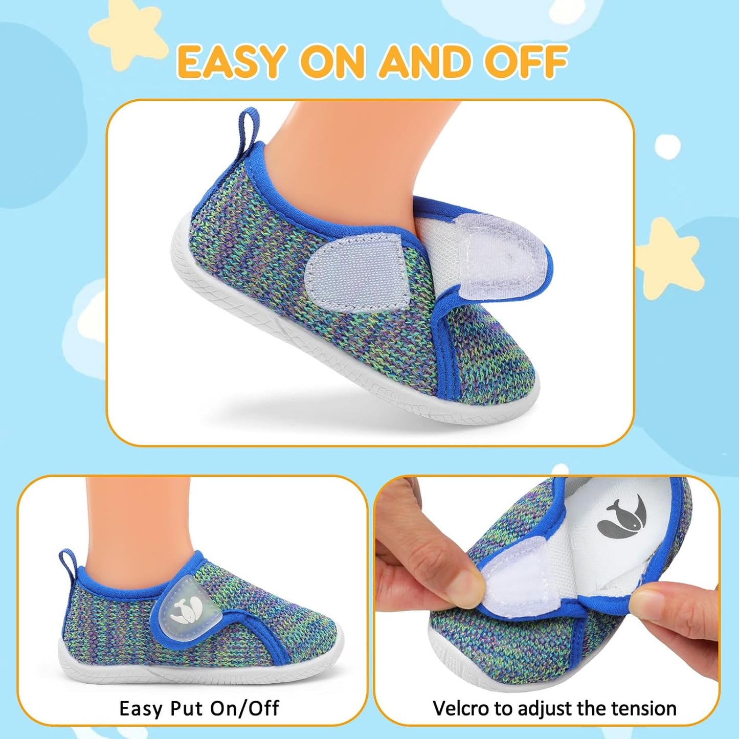FEETCITY Toddler Walking Shoes Slip On Toddler Shoes Boys Girls Kids Sports Sneakers Casual School Shoes Barefoot Shoes
