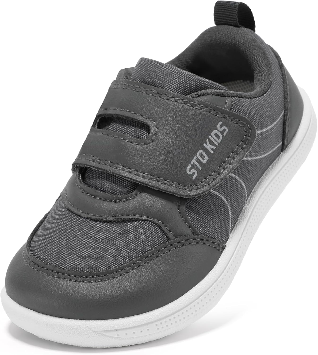 Toddler Wide Toe Box Barefoot Shoes Boys Girls Sneakers Kids Tennis Shoes Preschool Non Slip Lightweight Comfortable First Walking Shoes Running Outdoor Activities