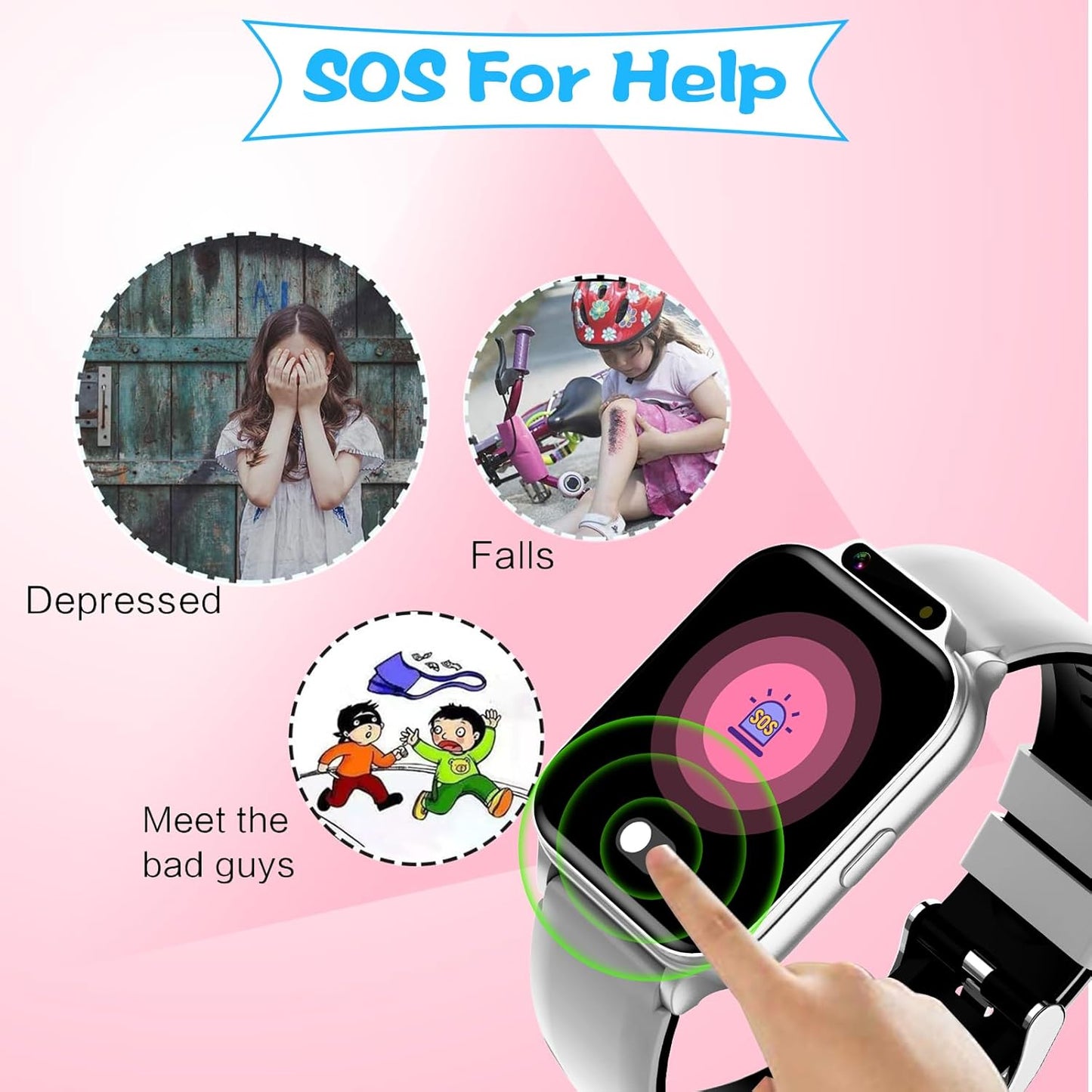 Smart Watch for Kids, 1.85" Fitness Tracker with Heart Rate, Sleep Monitor, IP68 Waterproof Smartwatches with Video Music, Pedometer, Game, NO APP/Phone, Gift for Boys Girls. (Built-in AI, Silver)