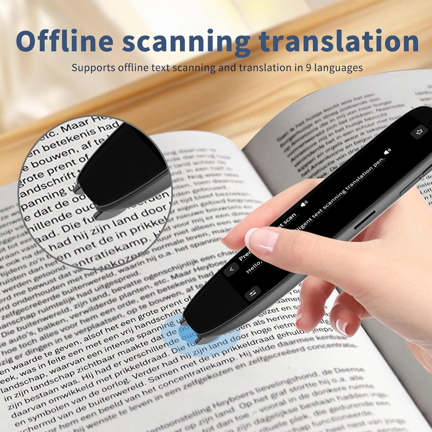 Language Translator Pen with OCR Scanning, Traductor Pen Supporting 142 Languages,Text to Speech Translation Pen,Reading Pen for Dyslexia with Text Extract, Ideal for Students and Adults