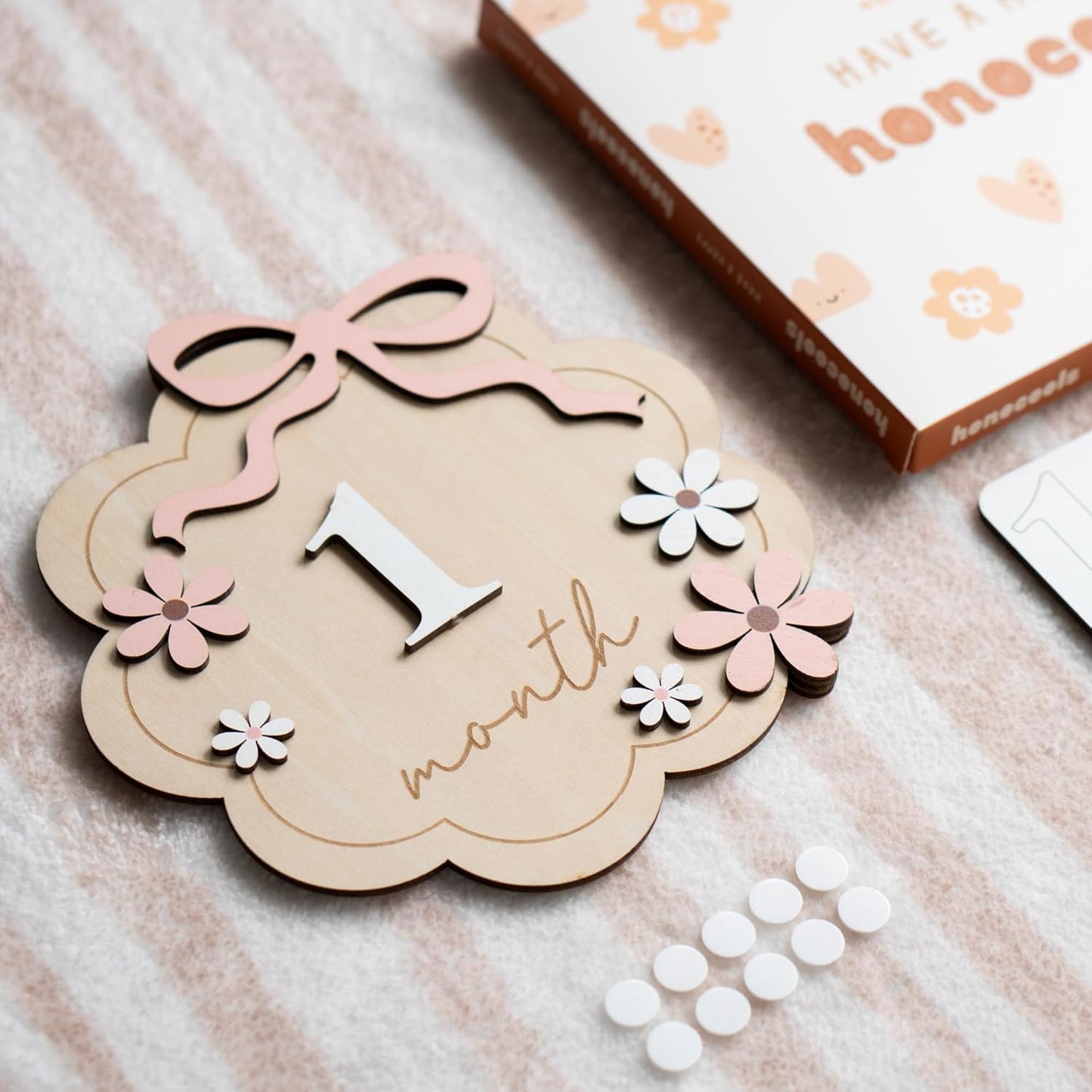 Baby Monthly Milestone Sign,1-12 Monthly Baby Milestone, Month Milestone Baby Girl, Baby Months Milestone, Newborn Photography Props Double-Sided (B11)