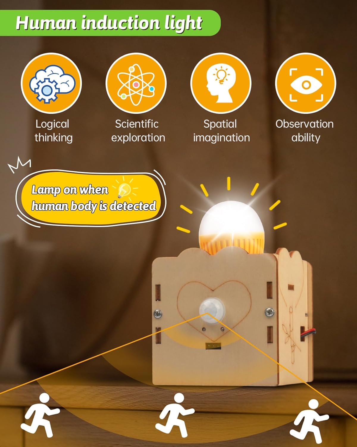 Poraxy STEM Kits for Kids Age 8-10-12, 6 in 1 Science Kits, Wooden 3D Puzzles, Toys for Ages 8-13, Building Projects Crafts Model Kits, Birthday Gifts for Boys Girls Ages 7 8 9 10 11 12 13 Years Old