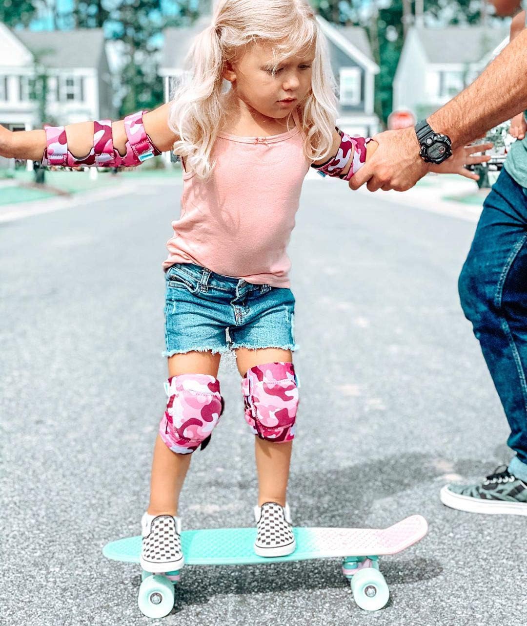 Soft-Style Kids Knee and Elbow Pads with Bike Gloves, Flexible Impact-Resistant Gear for Ages 2-11, Designed for Balance Bikes, Roller-Skating, and Skateboarding