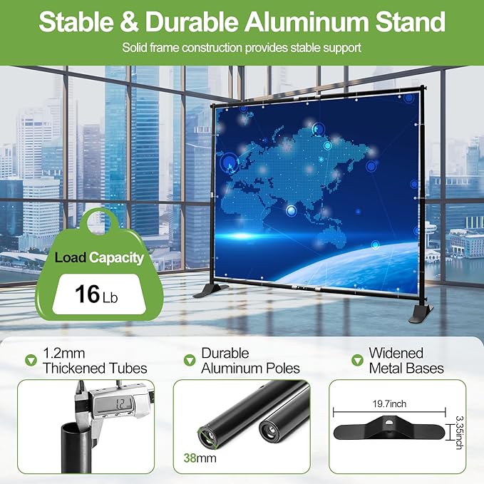 FUDESY 10x10 ft Backdrop Banner Stand, Heavy Duty Adjustable Background Kit With Carrying Bag, Step and Repeat Photography Frame for Trade Show Display Photo Booth Parties