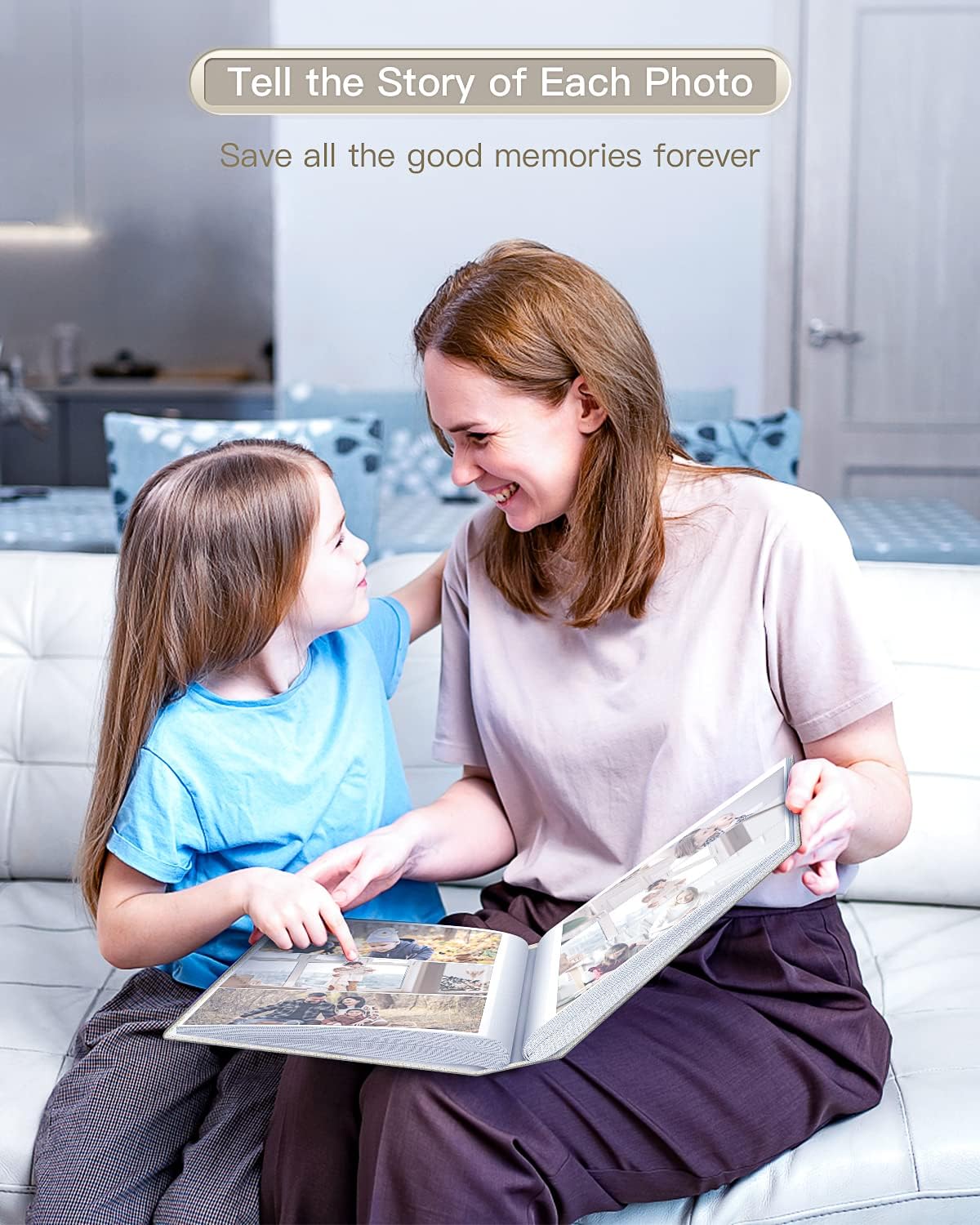 popotop Photo Album 4x6-200 Photos Photo Books with 200 Horizontal Pockets,Linen Cover Albums for Family Wedding Anniversary Baby Vacation Pictures