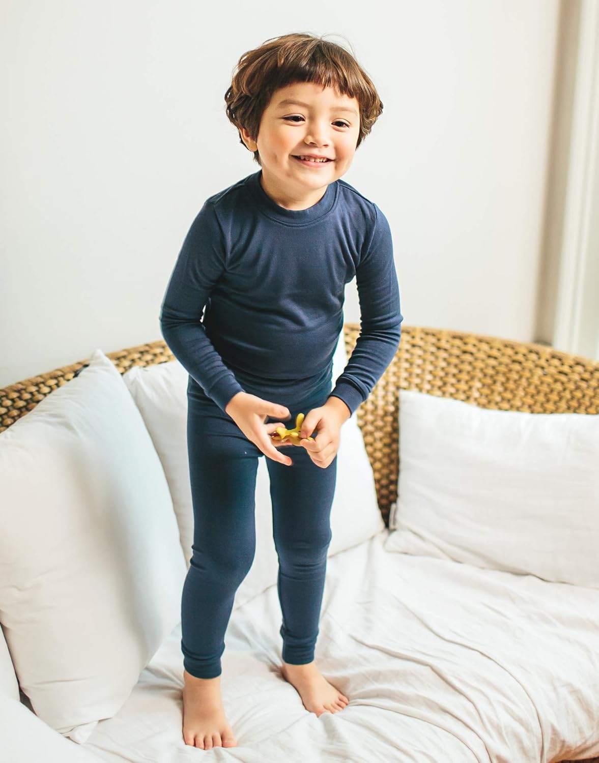 VAENAIT 6M-12Y Toddler Toddler Kids Toddler Girls Boys Soft Comfy Modal Tencel Solid Raglan Sleepwear Pajamas Pjs 2pcs Set