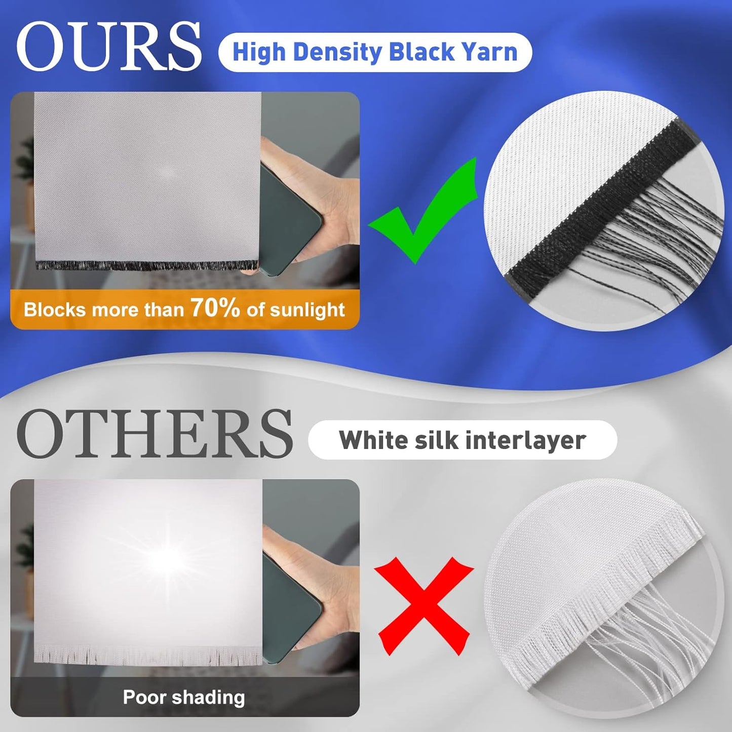 Aimego Ocean Beach Blackout Curtains Tropical Seaside Theme Blue Sea Sky Window Drapes Decor for Bedroom Living Room Grommet Top Room Darkening Curtains 2 Panel Set, 52" X 63"