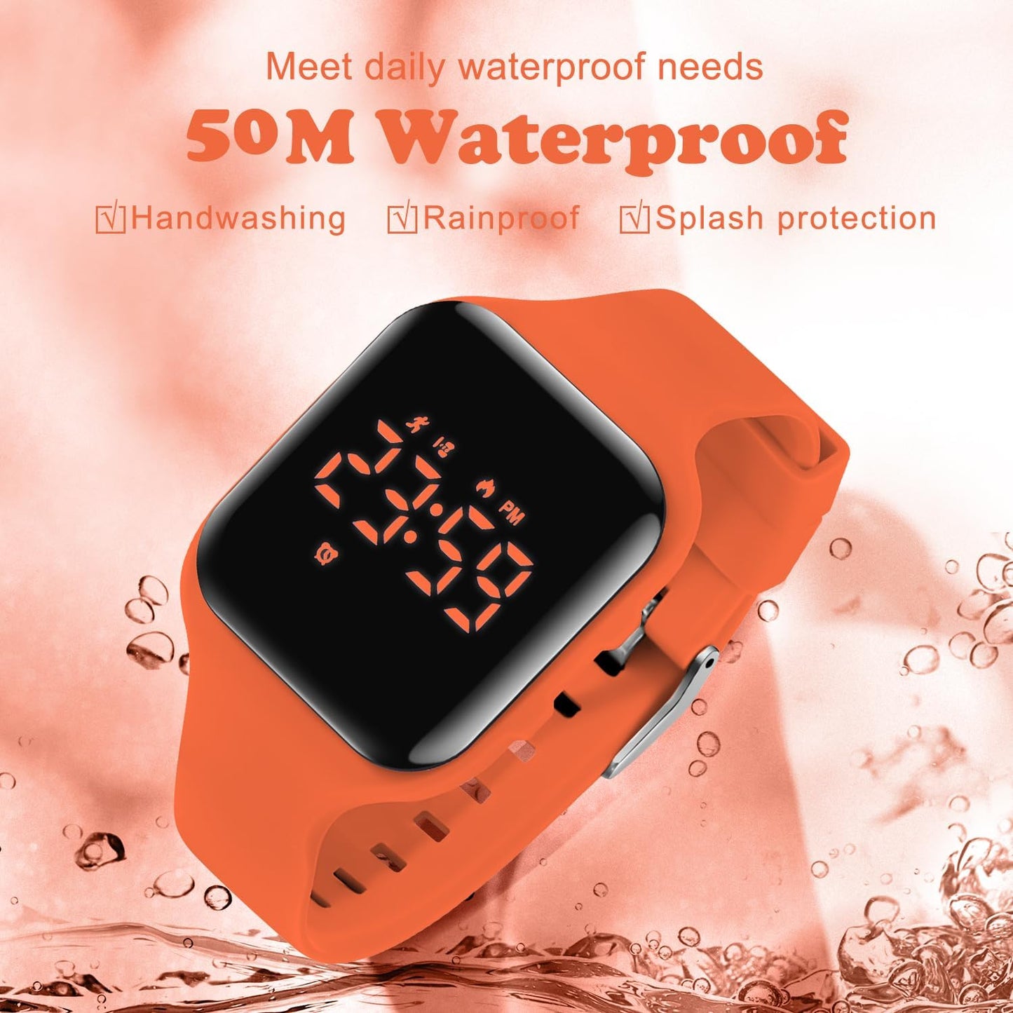 Kids Watches for Girls Boys Digital Sport Watch with Step Counter Pedometer Vibration Alarm Clock, No App Waterproof Fitness Tracker Kids Watch Boys Girls Teens Students Ages 5-16