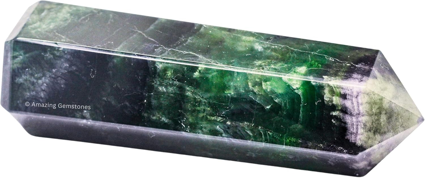 Amazing Gemstone Large Fluorite Crystal Towers ~ Natural Healing Crystal Point Obelisk for Reiki Healing and Crystal Grid (5.5" to 6" INCH)