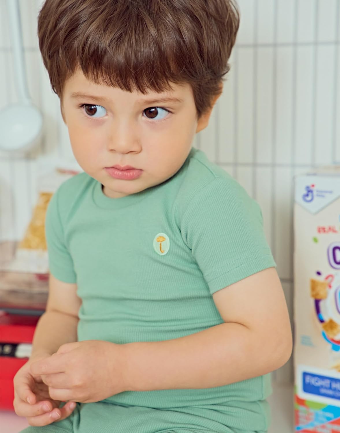 moimoln Pajamas Set 6M-5Y Solid Ribbed Unisex Baby & Toddler, Soft Viscose, Snug-Fit, Everyday Sleepwear