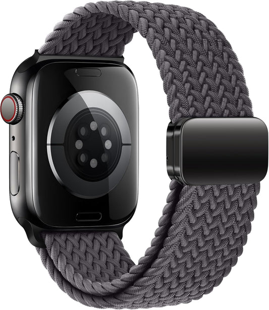 Mazoft Braided Bands With Magnetic Clasp Compatible with Apple Watch Band 38mm 40mm 41mm 42mm 44mm 45mm 46mm 49mm；Soft Nylon Sport Loop Strap for iWatch Series Ultra 2&1 10 9 8 7 6 SE 5 4 3 Women Men