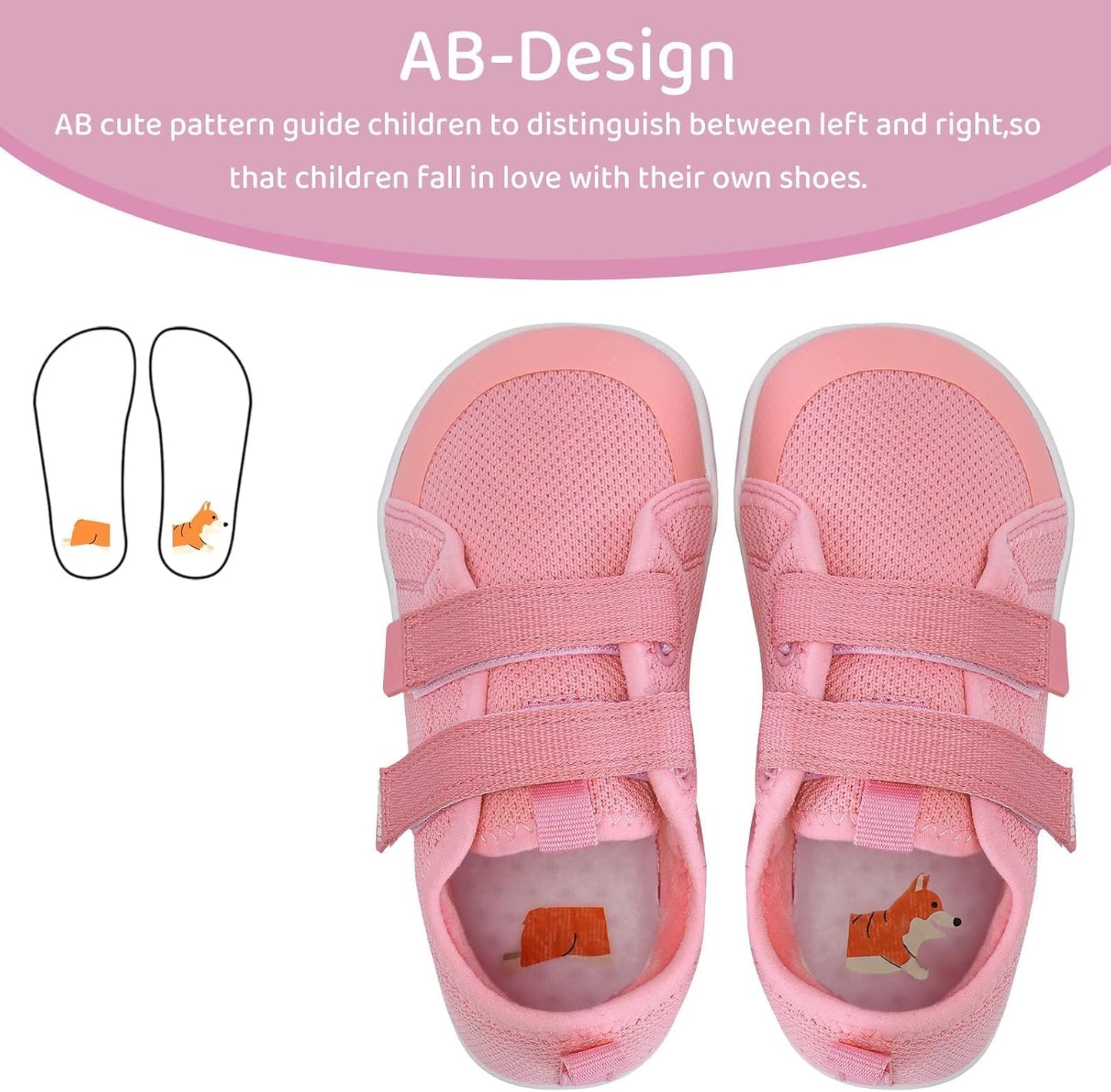 WateLves Toddler Little Kids Wide Barefoot Shoes The First Walking Shoes Girls Boys Breathable Zero Drop Minimalist Sneakers with Wide Toe Box Natural to Grow