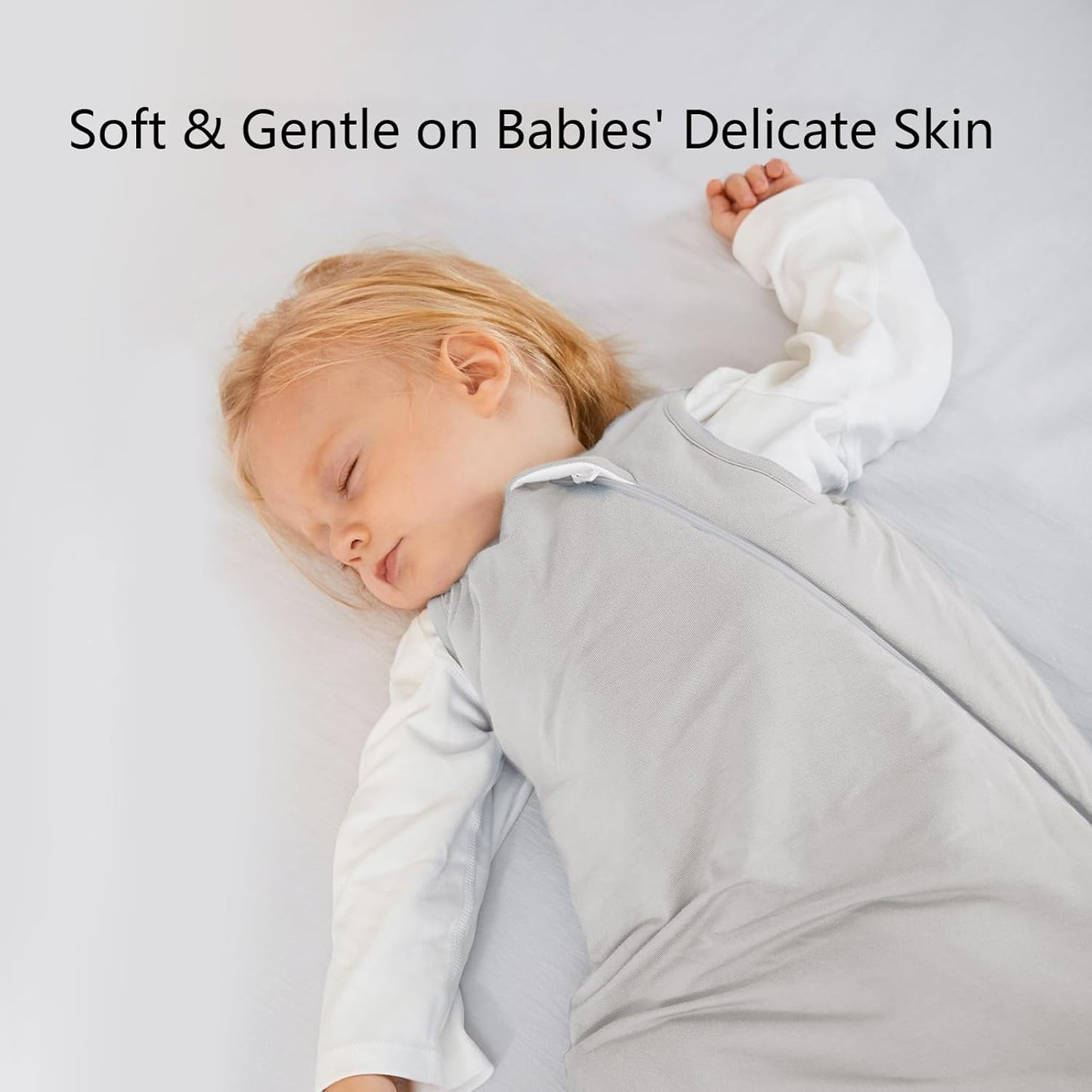 Rayon Made from Bamboo Sleep Sack 12-18 Months 1.0 Tog Ultra Soft Baby Wearable Blanket Toddler Sleeping Sack for Babies Unisex Girl Boy 2-Way Zipper Baby Sleeping Bag Breathable Lightweight Large