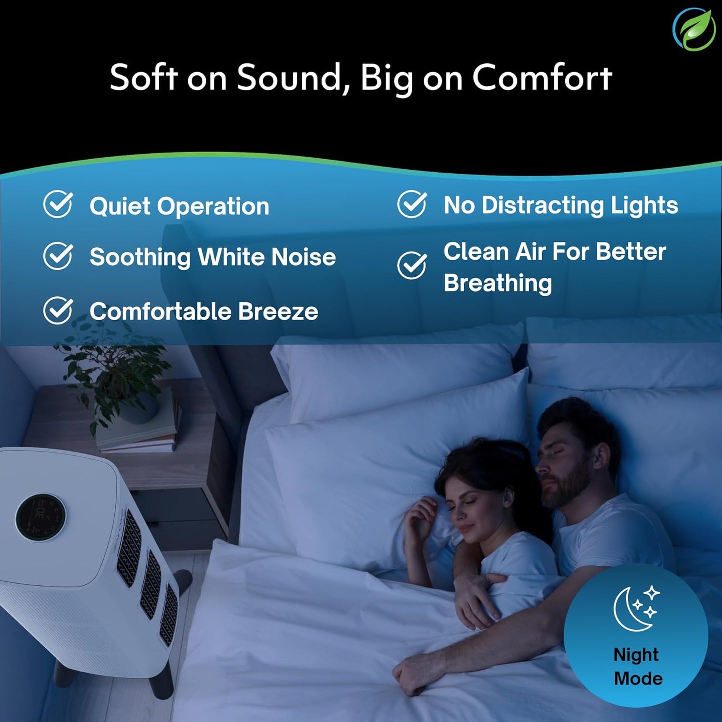 Air Oasis iAdaptAir 2.0 H13 HEPA Filter Air Purifier Reduces 99% of Viruses, Mold, Dust, Smoke, Pollen & Odors Quietest on The Market WiFi Compatible 3,975 Sq Ft of Clean Air