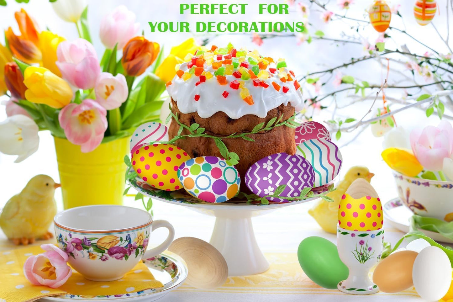 Wooden Fake Eggs, Life Size Brown Eggs, Perfect for Easter Crafts, Décor and Egg Hunts, 2.3" Inches (144-Pack)