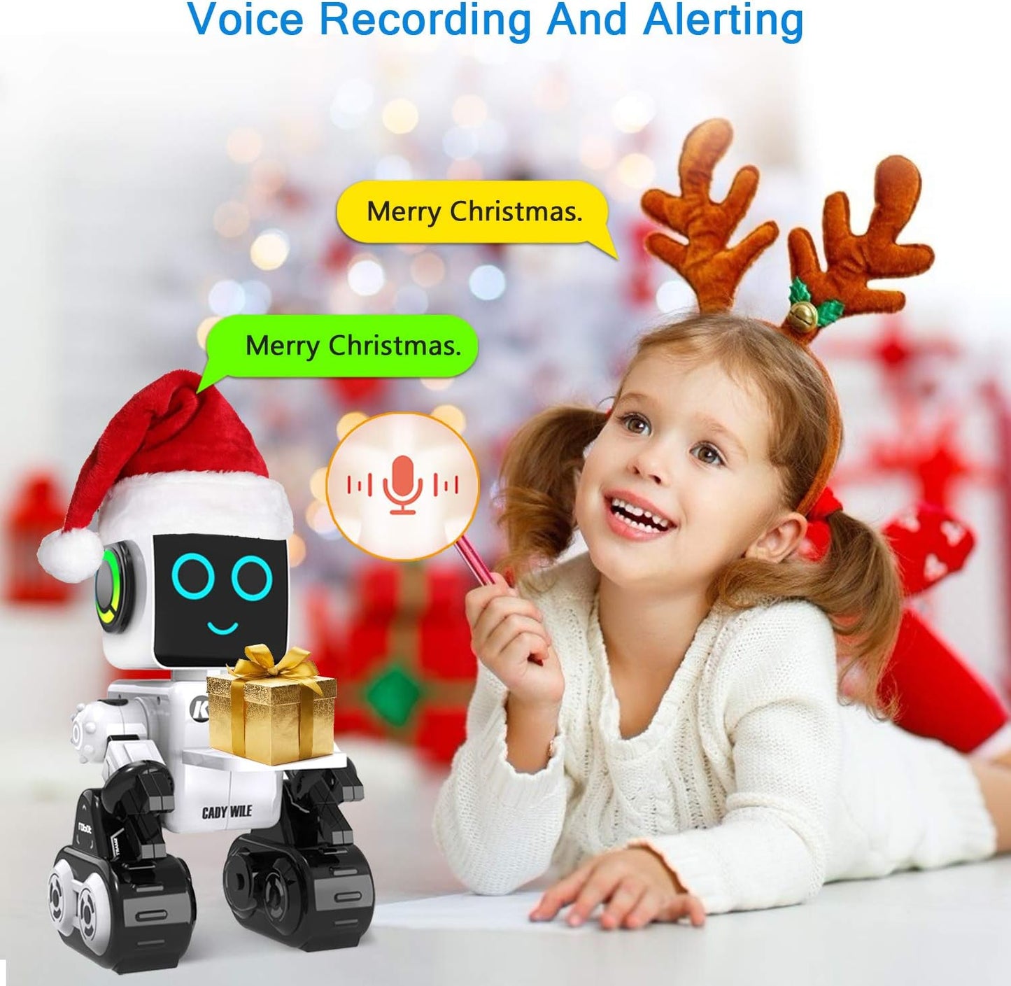OKK Robot Toy for Kids, Smart RC Robots for Kids with Touch and Sound Control Robotics Intelligent Programmable, Robot Toy with Walking Dancing Singing Talking Transfering Items for Boys Girls (White)