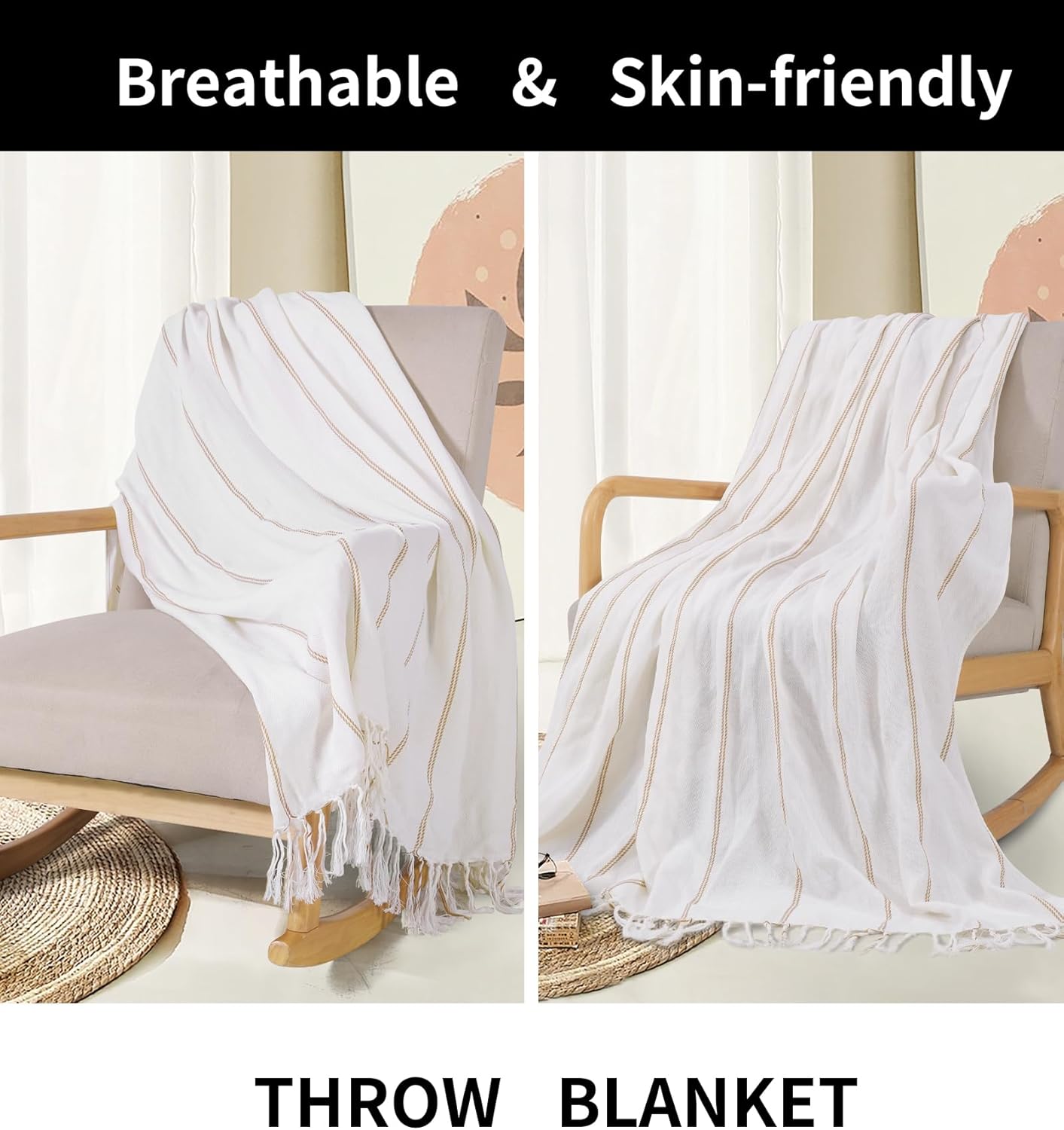 Large Soft Throw Blanket for Airplane Car Travel Europe Mexico Beach Towel Summer Vacation Flight Stuff Plane Accessories Road Trip Necessities Rv Essential Camping Gear Ship Cruise Gear Must Haves