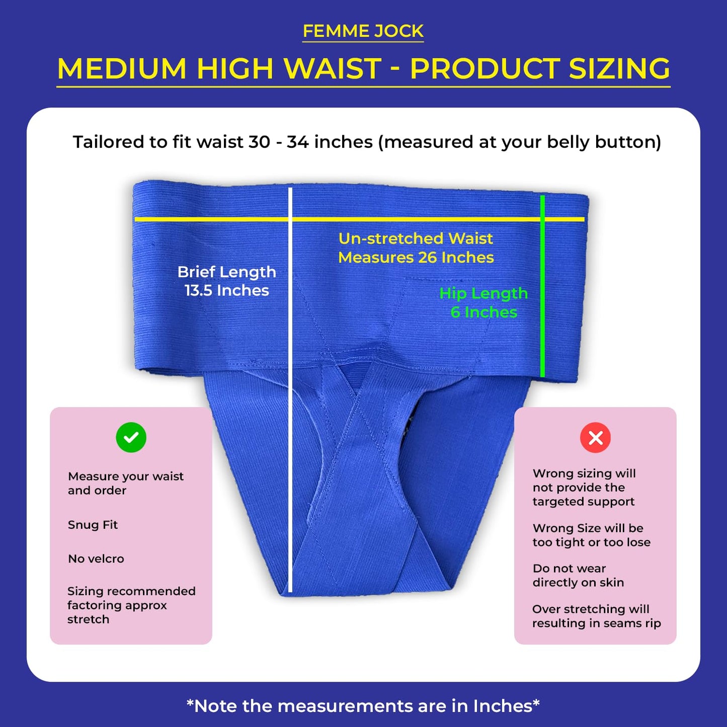 Patented Women’s Pelvic Floor Orthotic Support Belt ― Uterus Pain Relief Girdle for Dropped Bladder, Vulvar Varicosities, Postpartum Recovery, SPD | High Waist - Sapphire Blue (M)