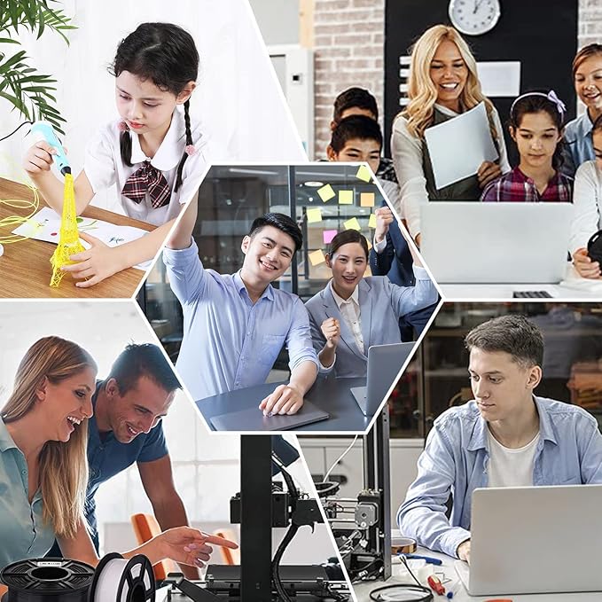 PLA Filament, Matte PLA, 3D Printer Filament, PLA Filament 1.75mm Dimensional Accuracy +/- 0.02mm, 1KG Spool (2.2 lbs), Fit Most FDM Printer (Matte Yellow)