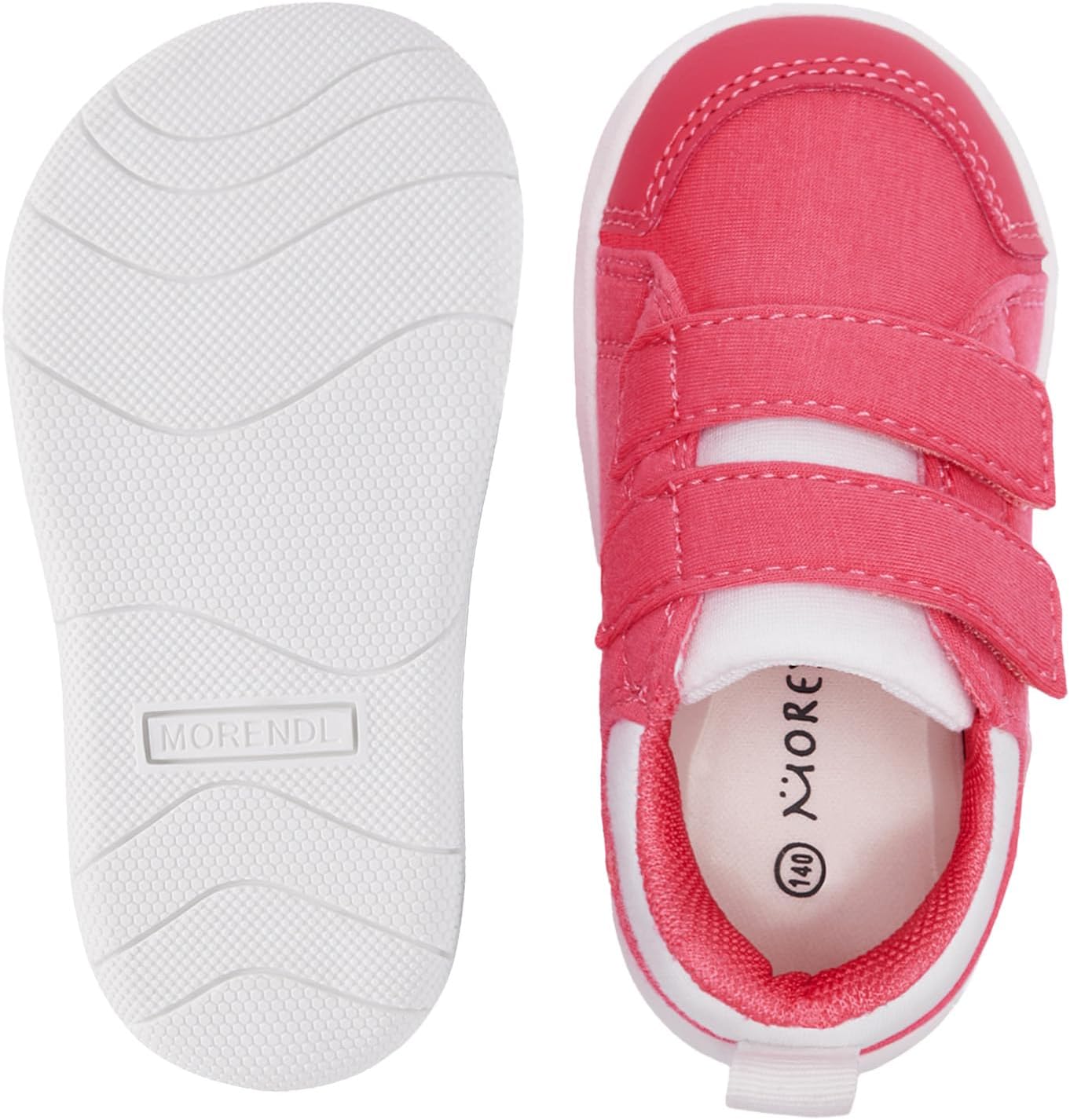 MORENDL Wide Toe Box Shoes Toddler Barefoot Shoes Baby Walking Shoe Boy Girl Non-Slip Zero Drop Minimalist Sneakers Comfort Tennis Outdoor Activities