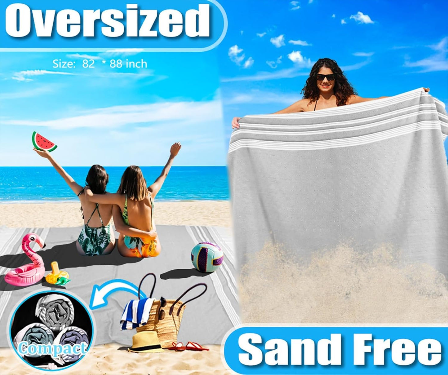 Oversized Turkish Beach Towel Blanket Cotton Giant XL Sandproof Towels Huge Linen XXL Extra Large Big Throw Quilt Blankets for Adults Cloud Travel Camping Glamping Accessories Essentials