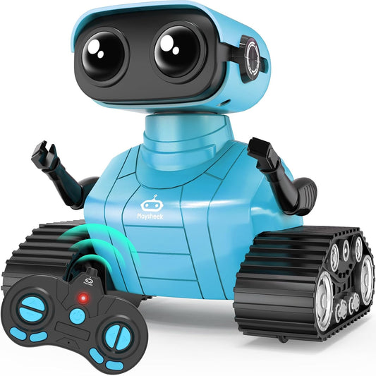 Robot Toy - Rechargeable Emo RC Robot with Auto-Demo for Kids, Age 3+ - Blue