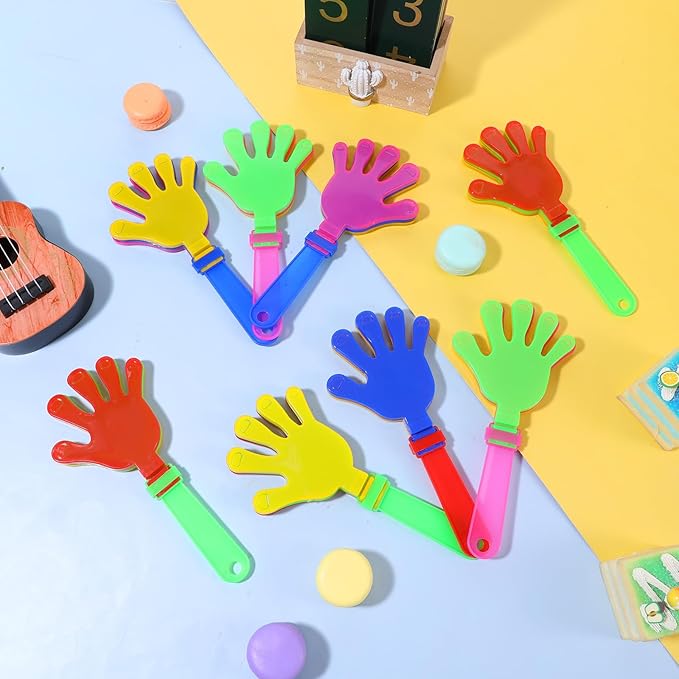 80 Pcs Hand Clappers, 7.48 Inch Noise Makers Bulk, Party Clappers Noisemakers for Sports Events, Birthday Extravaganzas(Colorful)