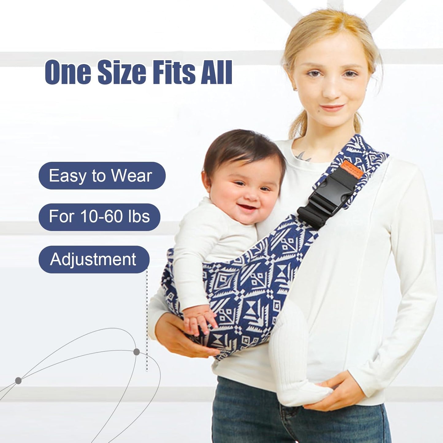 Baby Sling Carrier,Baby Sling,Toddler Carrier,Adjustable and Non-Slip Hip Seat Carriers Carrying 10-30 lbs(Star)