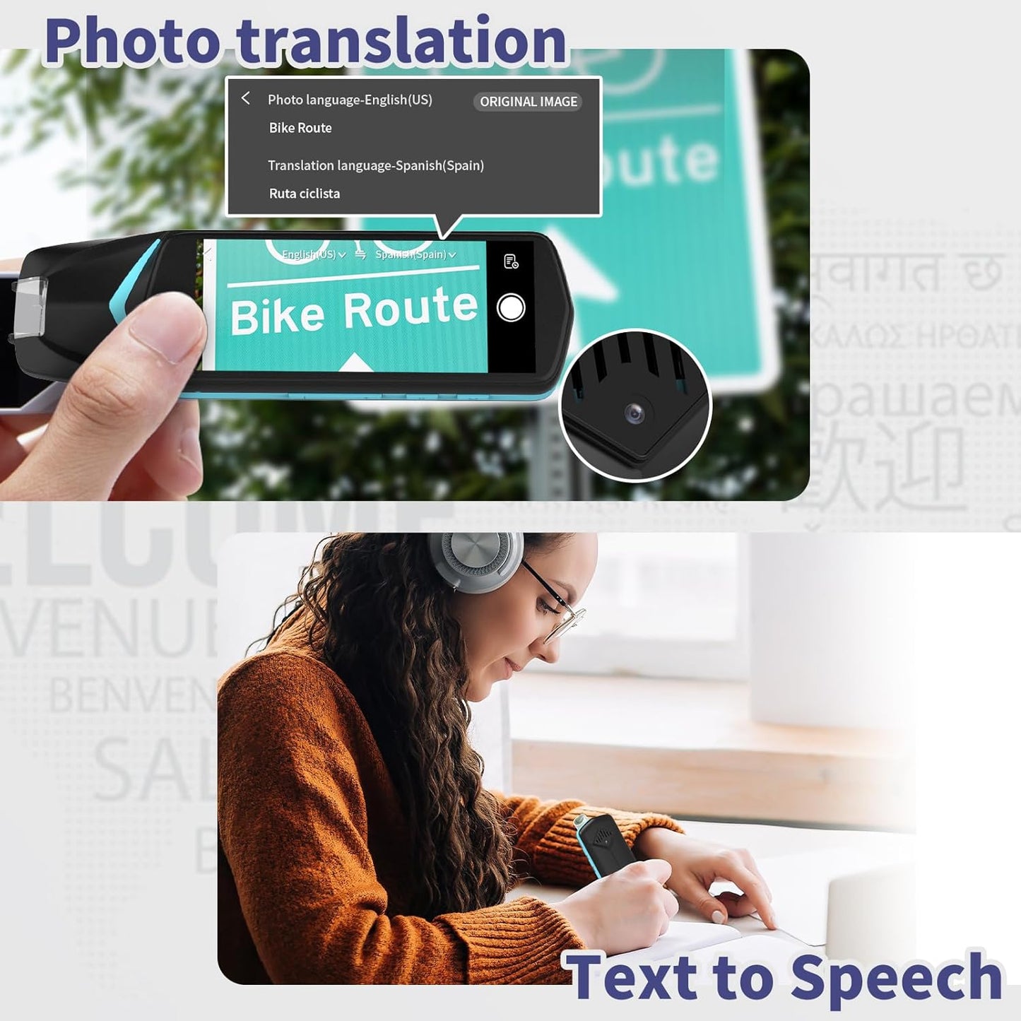 Reading Pen for Dyslexia,NEWYES Scan Reader Pen 4 Text to Speech Device Translator Pen, Photo Translation OCR 16GB Bluetooth Pen Scanner for Students Adults (AS1505)