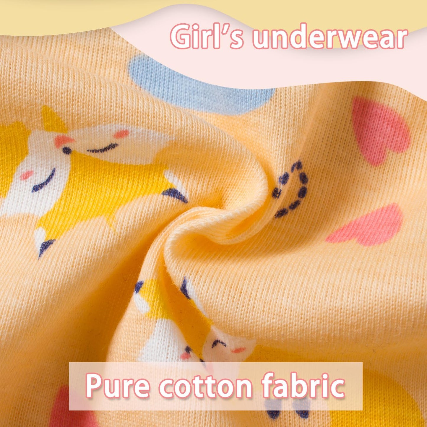 Finihen Girls Cotton Underwear Toddler Girls Panties Kids Briefs Multipacks.