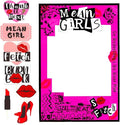 LaVenty Mean Girls Party Photo Booth Props Frame Mean Girls Party Decoration Y2k Birthday Party Decorations Hot Pink Girl Birthday Party Supplies
