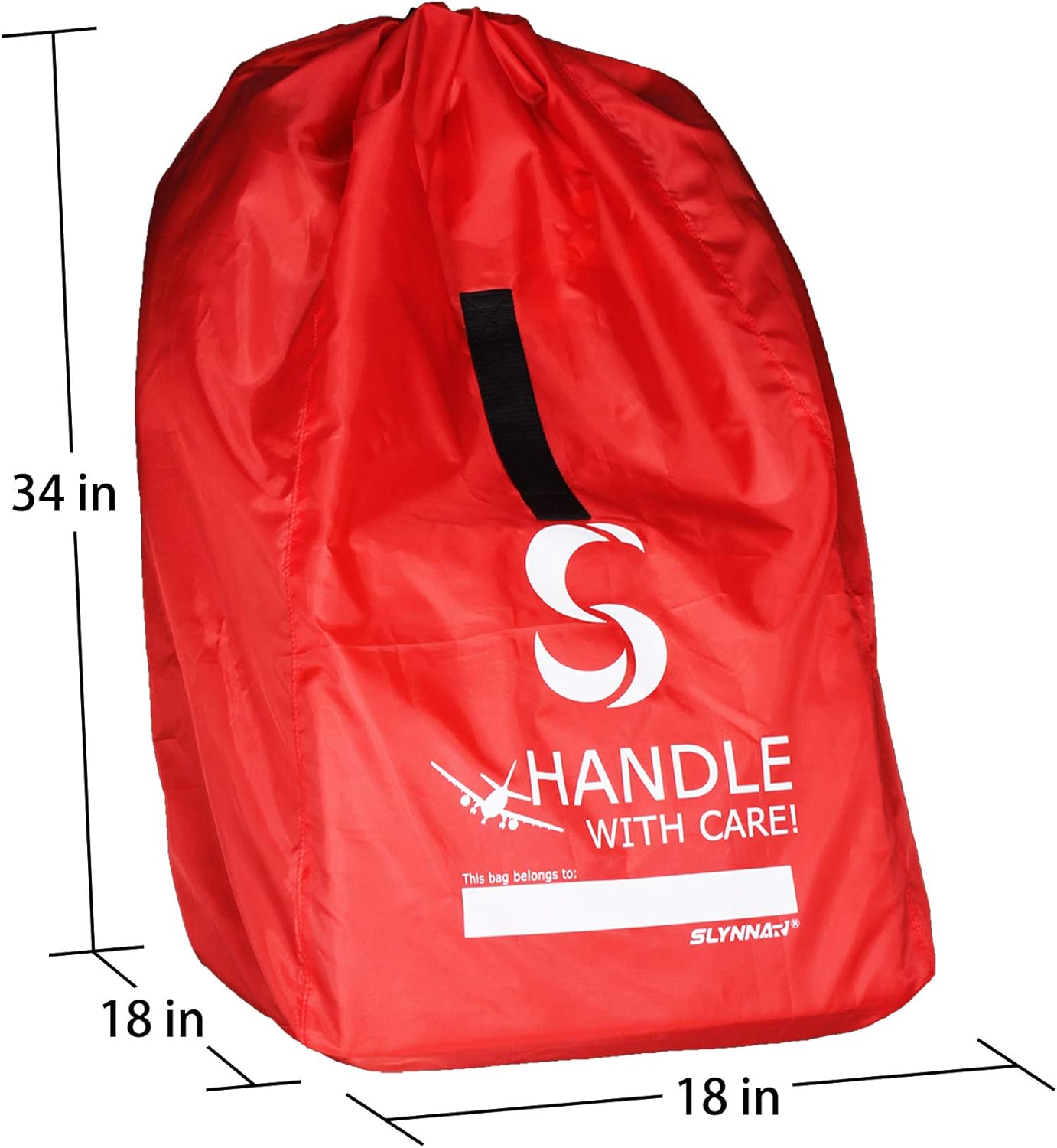 Car Seat Travel Bag for Airplane - Fits Convertible Car Seats, Infant carriers & Booster Seats, Black Upgrade