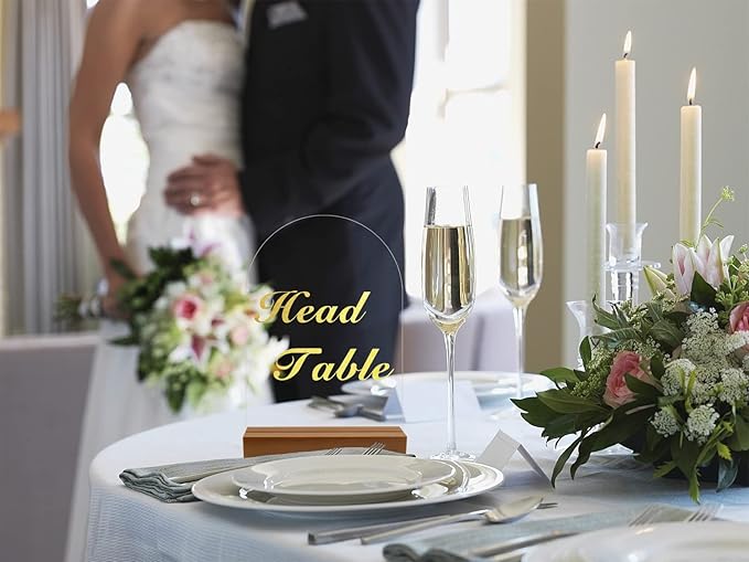 Clear Acrylic Sign with Wooden Stand Table Numbers DIY, 10 Pack Acrylic Sheets Table Signs for Wedding, 4x6 Inch Arch Signs Blank for Restaurant Party Bridal Shower (No printing included)