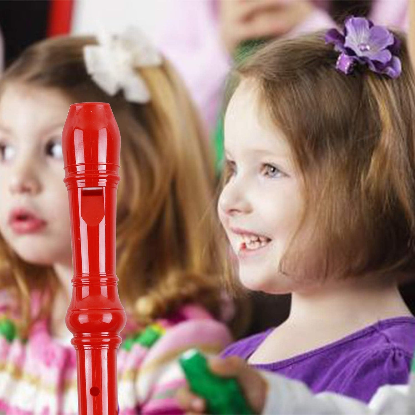 Soprano Recorder Descant Flauta Recorder 8 Hole ABS Clarinet German Style Treble flute C Key With Fingering Chart Instructions with Cleaning Rod Bag