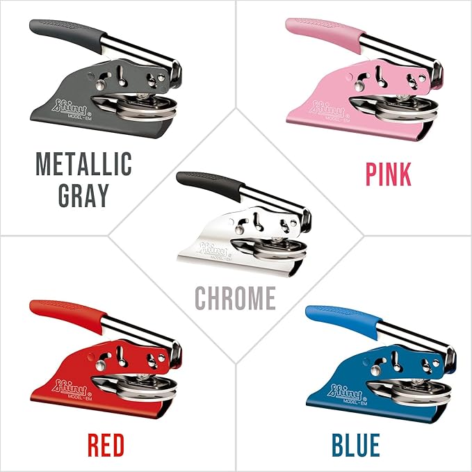 Custom Monogram Embosser - Personalize with Initials & Text - Hand-Held Embossing Stamp - Monogram, Seal Embosser Best for Books, Envelopes, Napkins - 1.625 inch