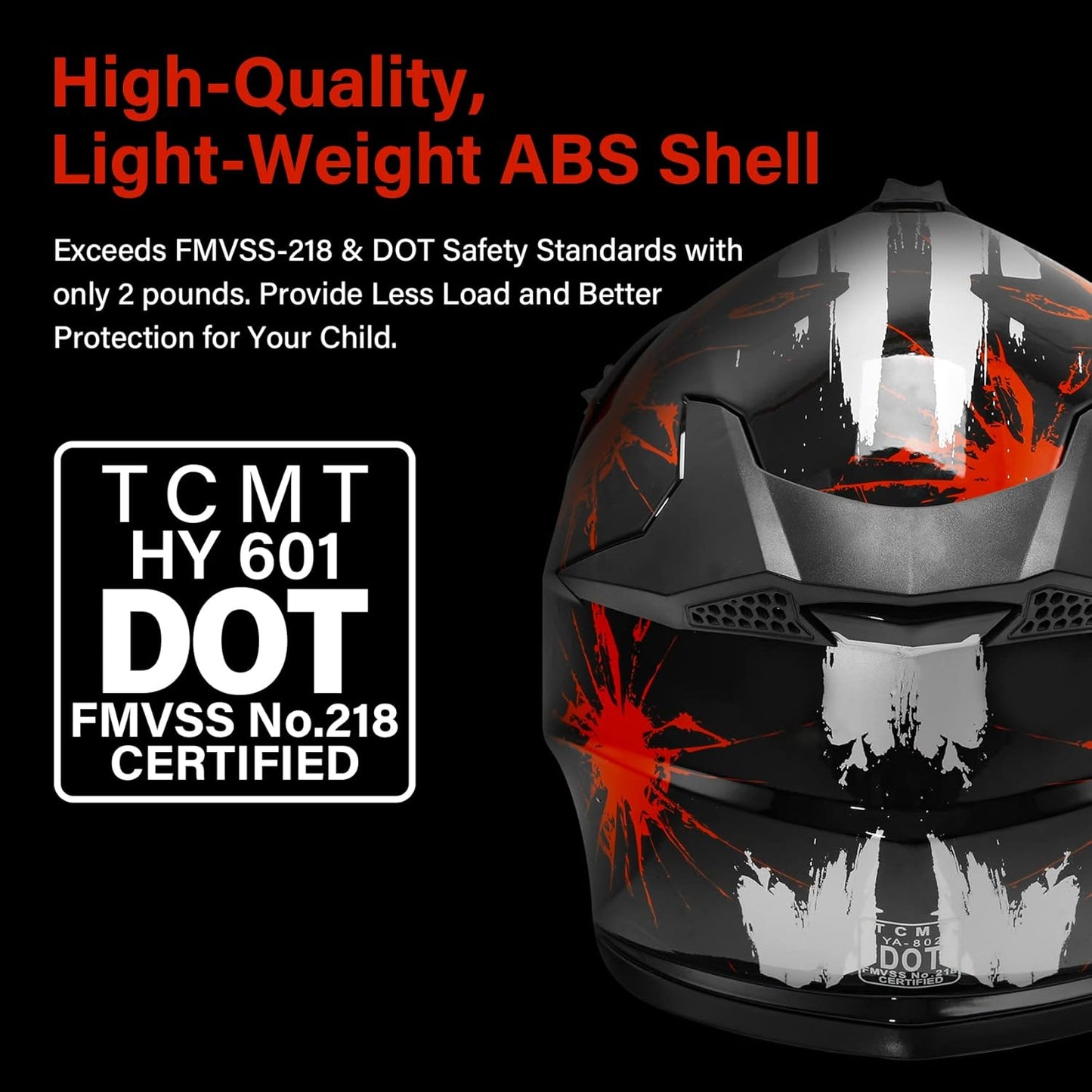 TCMT Dot Youth & Kids Motorcycle Off-Road Helmet Full Face Motocross Street Dirt Bike Mountain Bike BMX MX ATV Helmet+Goggles+Gloves New