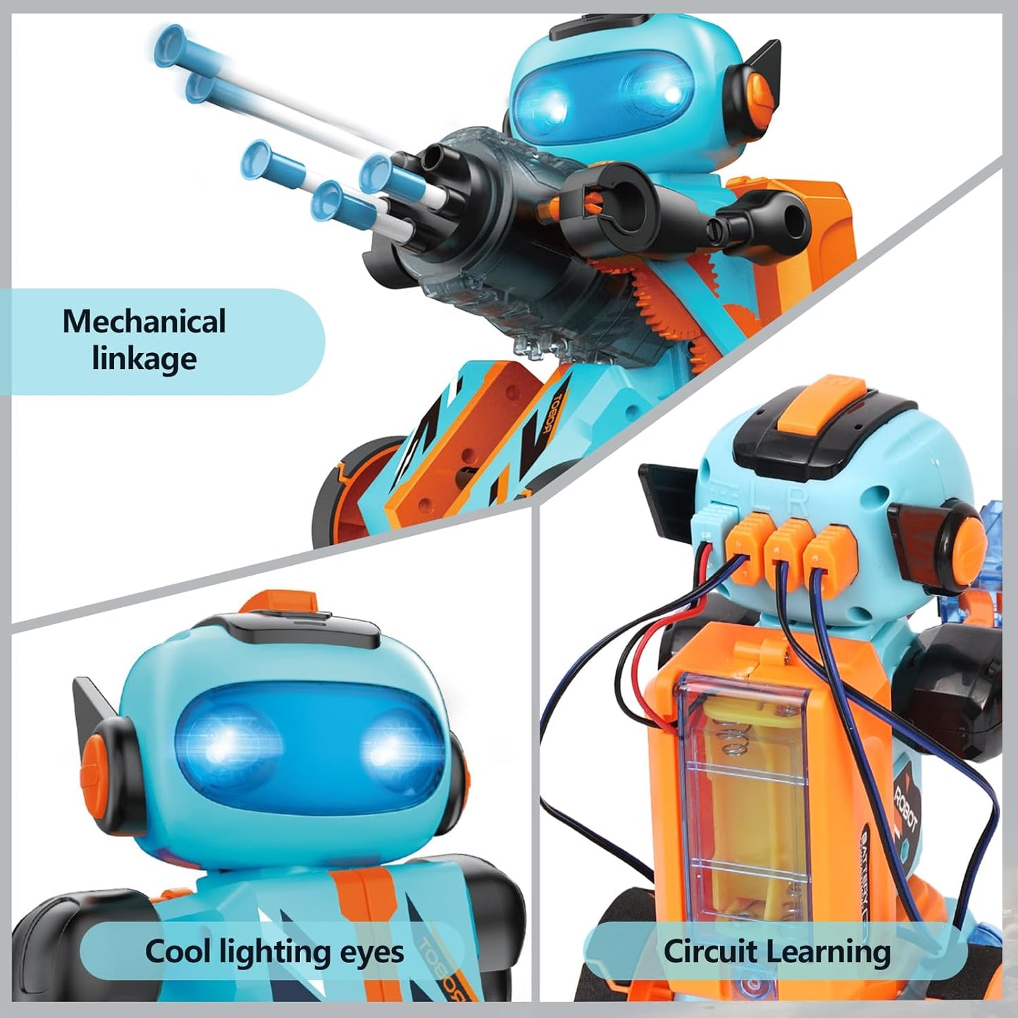 STEM Circuits Robot Building Toys for Kids Ages 8-12+ Year Old, 3 in 1 Remote Control & Programming Robotics Kit, Electric Science Projects Set, Ideal Gift for Boys Girls Ages 12-16