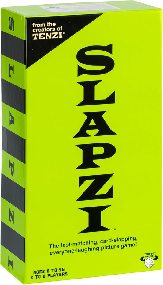 SLAPZI - The Fast-Matching, Card-Slapping Game, Match Picture Cards to Clue Cards and Slap Down Your Match, Fast, Fun and Easy, Perfect for Family Game Nights & Parties. for 2-8 Players, Ages 8+
