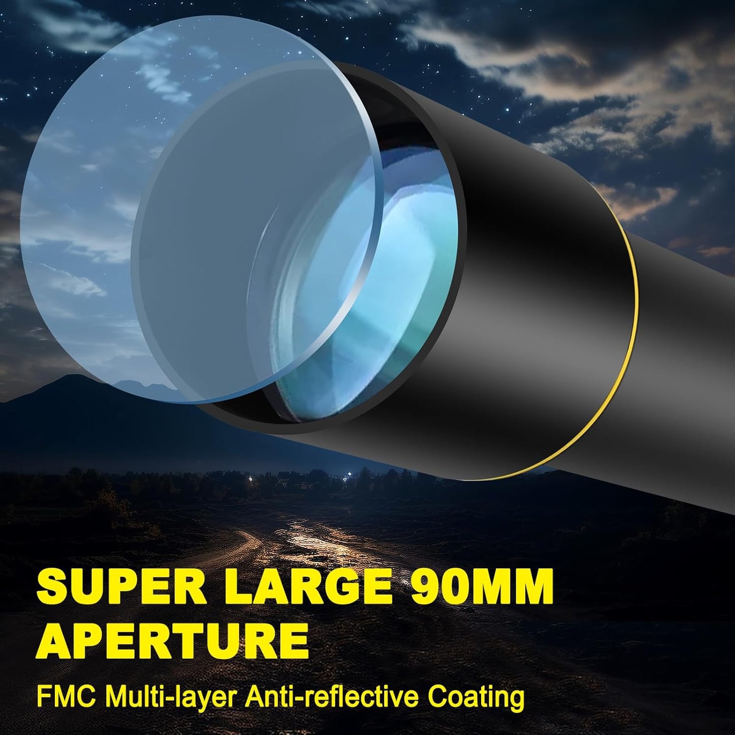 Telescope, Telescopes for Adults Astronomy Professional, 90mm Aperture 1000mm High Powered Telescope for Beginners & Kids with Precision Adjustment Vertisteel AZ Mount Tripod Phone Adapter