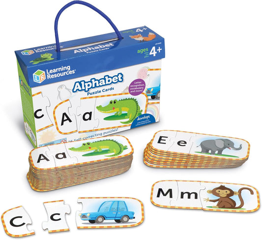 Learning Resources Alphabet Puzzle Cards, Kindergarten Readniness, Self Correcting Puzzles, Ages 4+