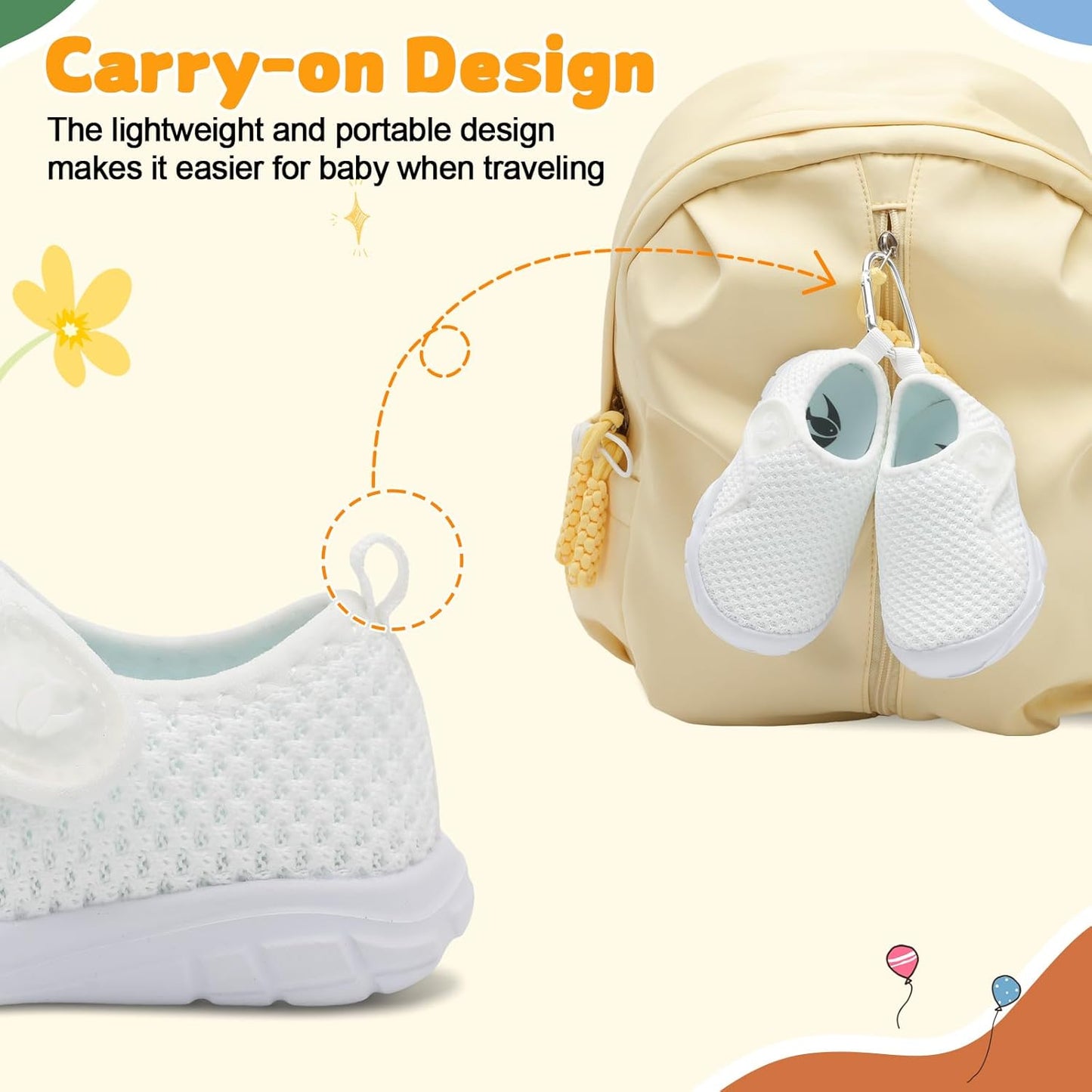 FEETCITY Baby Shoes Boys Girls First Walking Shoes Infant Sneakers Lightweight Slip On Shoe