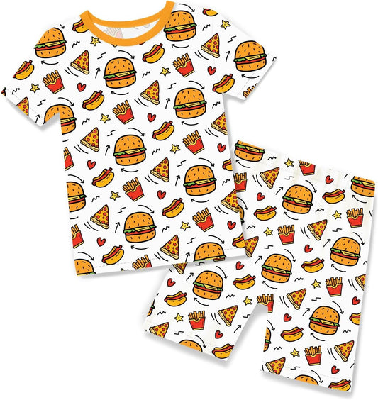 Bamboo Viscose Toddler Animal Pajamas Boys Girls Kids Cool Short Summer 12M-8Y Snug fit Pjs Set 2pcs