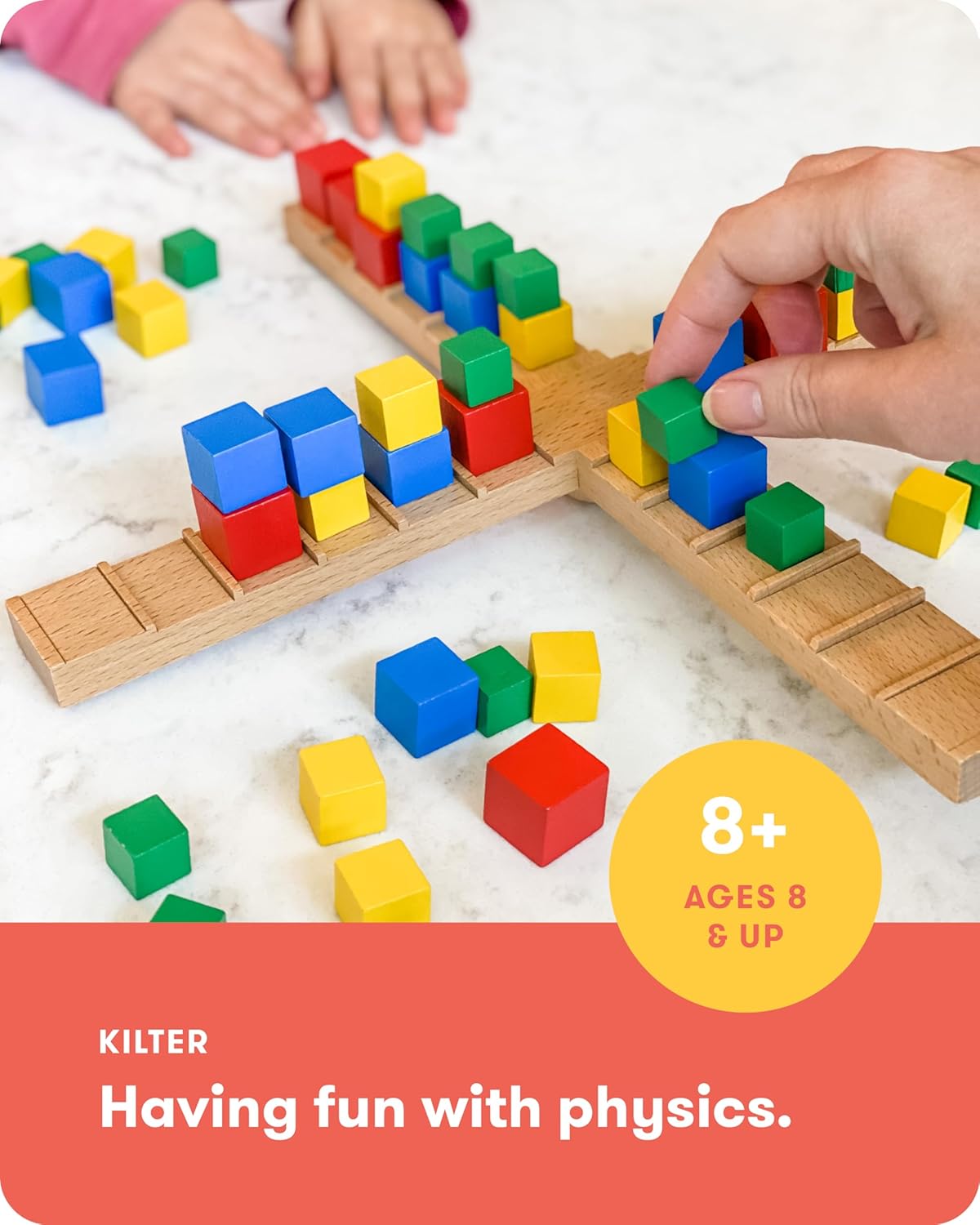 SimplyFun Kilter - The Educational Game of Levers & Motion - Irresistible Game & Hilarious Family Fun with an Introduction to Physics & Predicting Outcomes - Kids Game - 2 to 4 Players - Ages 8 & Up