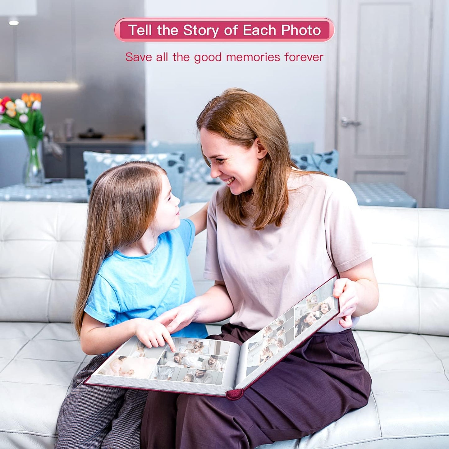 popotop Photo Album 4x6-600 Photos Photo Books with 600 Horizontal and Vertical Pockets,Linen Cover Albums for Family Wedding Anniversary Baby Vacation Pictures