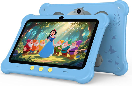 Kids Tablet 7 inch Android Tablets, 6GB RAM 32GB ROM (TF Expansion 512GB) WiFi Tablet Supports SIM Card, Shockproof Case, Dual Camera, Parental Control, Kids App PreInstalled, Great Gift for Children